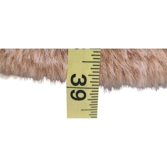 DKNY Women's Faux Fur Coat Camel Size XXL Beige Long Sleeve Button Up - Picture 16 of 16